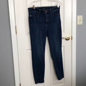 Talbots 5 Pocket Denim Jegging. Darker wash and slim ankle